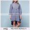 Wholesale High Neck 3/4 Length Sleeve Button Closures And Elasticated Cuffs Ladies Floral Embroidered Dress