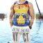 MC1178 Big man size plus men T shirt with no sleeves