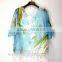 digital print fashion design sweater with lace hem