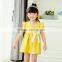 S17574A Girls Dresses Smocked Girl Ruffle Short Sleeve Dress