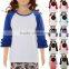 Wholesale Kids tshirts Ruffle Raglan Kid Clothing