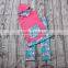 children clothing 2017 flamingo print sleeveless hoodie top match pants little baby clothes toddler girls outfits
