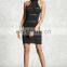New Design Lady Dress Sexy Mesh Stripe Bodycon Dress
