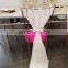 chiffon ruffled wedding chair cover sash with hood