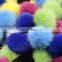 2" Promotional Premium Quality Mink Fur Pom Poms With Elastic Hook Soft Mink Fur Pompons