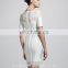 2016 new sexy white short cape sleeve cocktail dresses bandage dress for woman