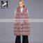 Custom Winter Womens Long Genuine Fox Fur Waistcoat Vest