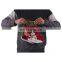 26CM Medium 3D Embroidery Cartoon Decoration and Gift Christmas Stockings with Snowflakes Printing - Santa Claus