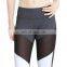Charcal Heather White Mesh Patch Quick Dry Tights Woman Leggings