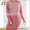 China Clothing Manufacuter Pink Dress with Hoodies Knitted Dress for Maternity JY Apparel