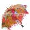 Umbrella Ethnic Handmade Protector Parasol Indian Fruit Printed Kantha Work Embroidered Sun Unisex Cotton Vintage Decor Umbrella