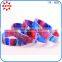 High quality 220mm embossed blue promotional wristbands