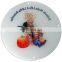 Circular Sublimation Glass Photo Frame with Clock Round photo frame wall clock