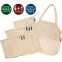 Reusable Produce Bags Organic Cotton Set of 7 [Extra Strong] (6 Mesh Produce Bags with Drawstrings + 1 Half Mesh Grocery Tote Bag) Zero Waste & Eco-Friendly Shopping & Storage Solution