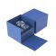 New Special Design And Custom Blue Paper Watch Package Box With PU Leather Watch Pillow