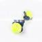 Durable pet toy dog chew rope with double tennis ball for training
