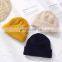 New Fashion Men's Beanie Hip-hop Winter Knit Hat Boy Skullcap Sailor hats Cuffs Retro Short Hat Solid Color Unisex Autumn Warm