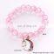 10Styles Baby Girl Bracelets boutique Girl Bangles Love Heart artificial diamond pearl Bracelet Gift party wear