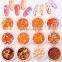 Orange Color Nail Glitter kit Round shape nail sequin peal flakes glitter powder Accessory for nail art
