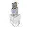 Hot Selling Custom Logo Crystal 4gb 16gb Usb 3.0 Pendrive 8gb OEM 3D Logo Glass Usb Flash Drive
