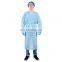 Isolation surgical Knit Cuff Waterproof Apron Isolation Level2 Level 3 SMS PP PE  lab grown diamond