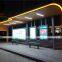 Campus solar system bus station multifunctional bus shelter advertising light box manufacturer