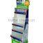 Custom printed design cardboard floor standing perfume display rack floor stand