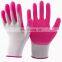 13 Gauge Nylon Industry Crinkle Latex Rubber Palm Hand Protection Coated Safety Gloves