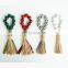 Wholesale Home Accessories Table Decoration Wood  Beads Napkin Rings Tassel  Macrame Napkin Ring