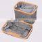 custom design kids bamboo collapsible foldable large fabric laundry bag dirty clothes basket wood hamper slim storage