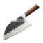 7.5 Inch Professional Forged Hammered Stainless Steel Kitchen Chopping Knife With Rose Wood Handle Butcher Knife