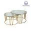 Factory price gold stainless steel coffee table
