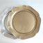 Wholesale Dinnerware 13 Inches Glass Charger Plate Dishes With Gold Silver Colored Decoration