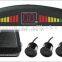 Hot selling Run freely Car parking sensor system with 3 digital color leds and 4 rader sensors