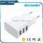 2016 new premium Travel universal multi port usb charger 3 port usb Wall Charger Adapter 5V 2A for Samsung for iPhone for HTC