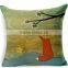 Fox printed High quality canvas pillow covers wholesale