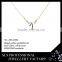 2015 Winter series latest design delicacy yellow gold plated 925 sterling silver diamond bowknot rhinestone necklace for gilrs