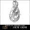925 silver smooth Drops pendant for tibetan ghau pendant