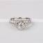 China manufacturer custom 925 sterling silver wedding ring set silver chromium plating