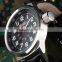 MR026 Brand New Black face mens man analog army military sport leatcher watch