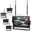 New Reversing Type Private Model Camera Quad Split Screen 7 Inch Monitor 4 Channel Wireless Digital Monitoring System with Parki