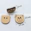 Sedex Audited Factory 2 Pillar Natural Wooden 2 holes Button for Bady wear, DIY wooden button