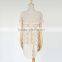 2016 Autumn Short Sleeve Pullover Lace Bottom Sweaters for Lady Supplier's Choice