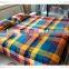 3 pcs 100% polyester crossed printed flannel/coral fleece blanket/throw