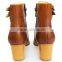 Hot selling ankle boots for women with low thick heel