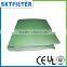 2014 hot sale Green needle cotton air filter media filter cotton