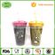 Promotion BPA free double wall plastic travel mug with straw