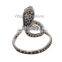 Ruby Gemstone Ring Pave Diamond ,High Quality Silver Snake Ring, Ruby 92.5 Sterling Silver Jewelry