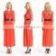 Red Women Long Sleeve Lace Dress Club Evening Long Dress