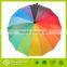 Wholesale rainbow pongee fabric straight umbrella, Auto open rain umbrella